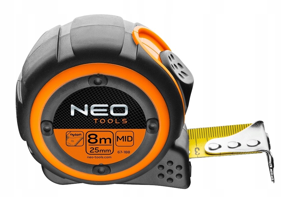 

Neo 67-188 Miara miarka zwijana z blokadą taśma 8m