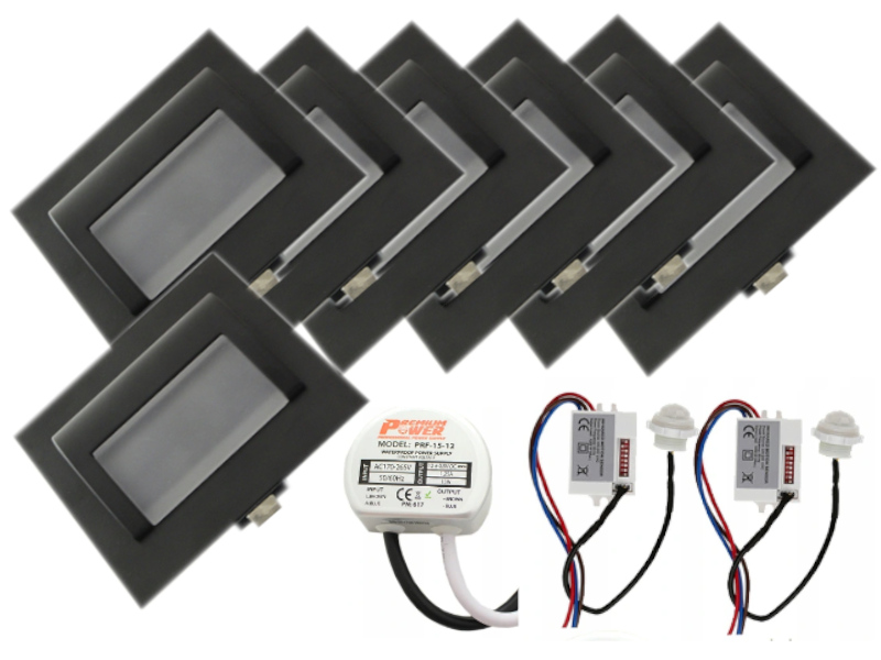 Set Schodišťové osvětlení 7x napájecí zdroj 2x detektor