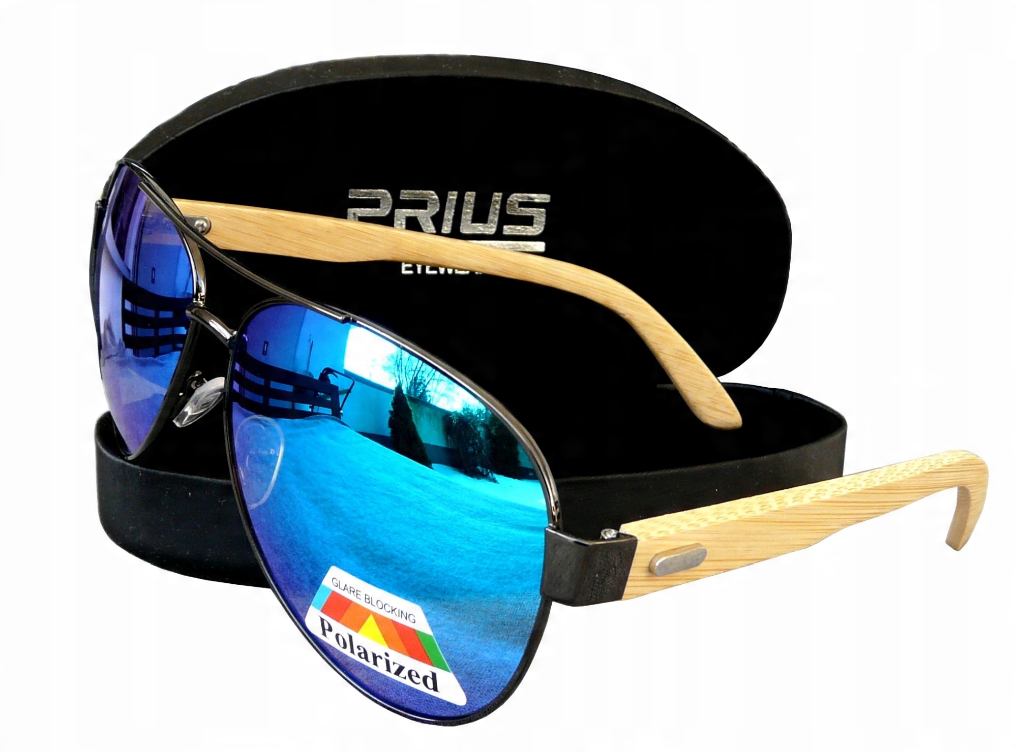 

Okulary Polaryzacyjne Lustrzanki Drewniane Aviator