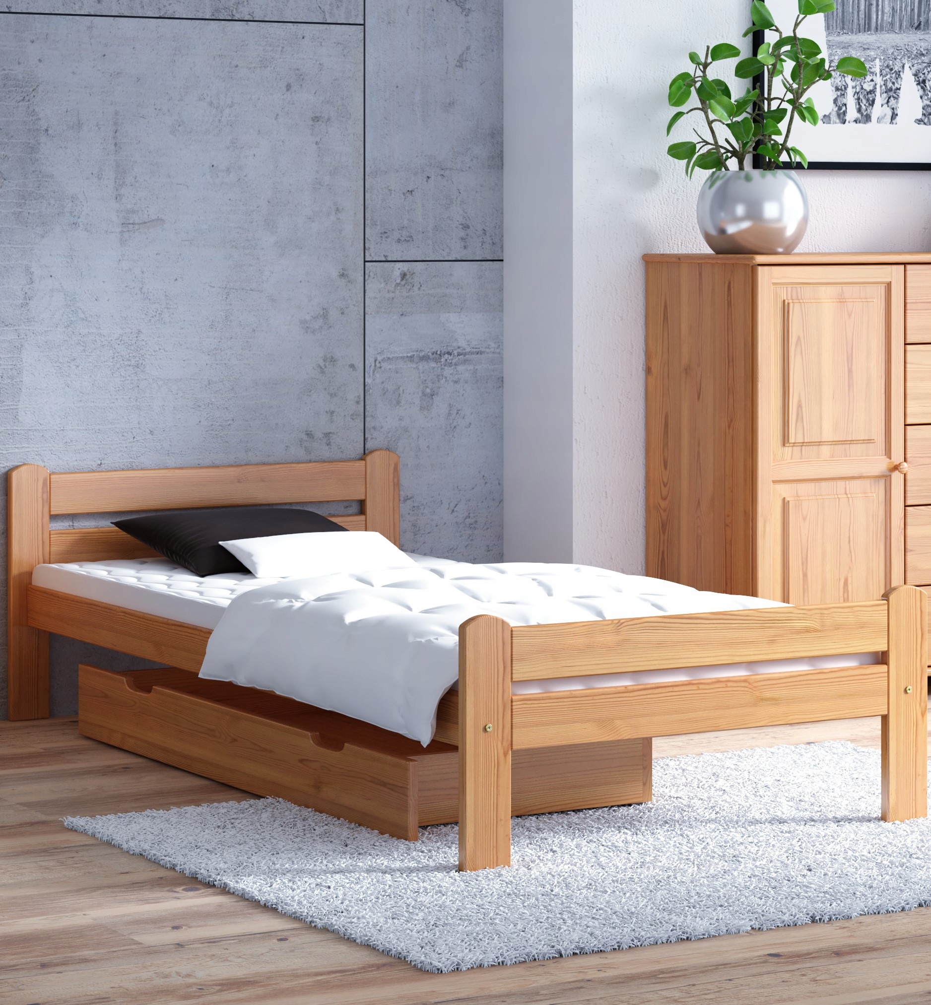 Dřevěná Postel Dorota 80x200 rám Olše