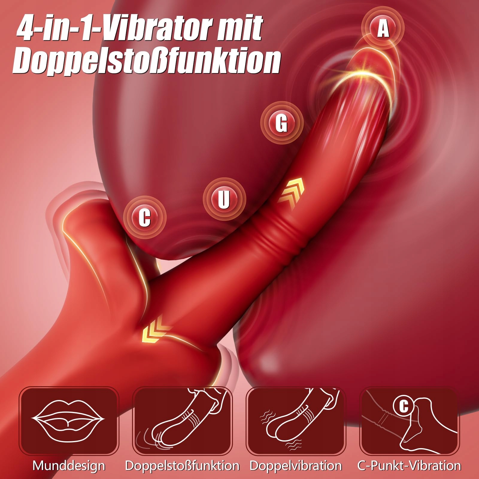DILDO VIBRATOR G Punkt Stymulator Klitorisu 10 Funkcji Cichy Dla Par — miniatura 2