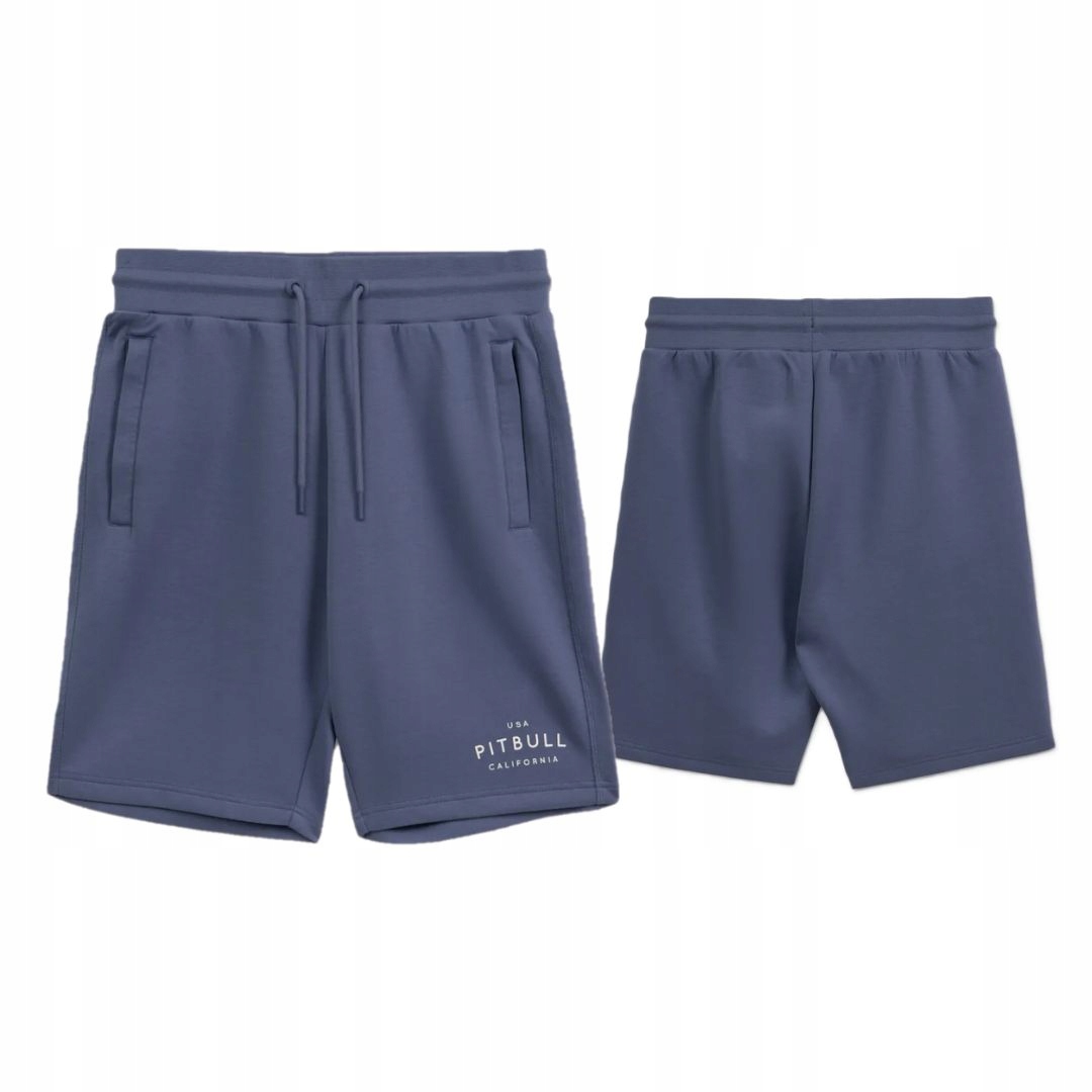 Pitbull West Coast Pánské Teplákové Kraťasy Sampson Modré Navy Jeans L