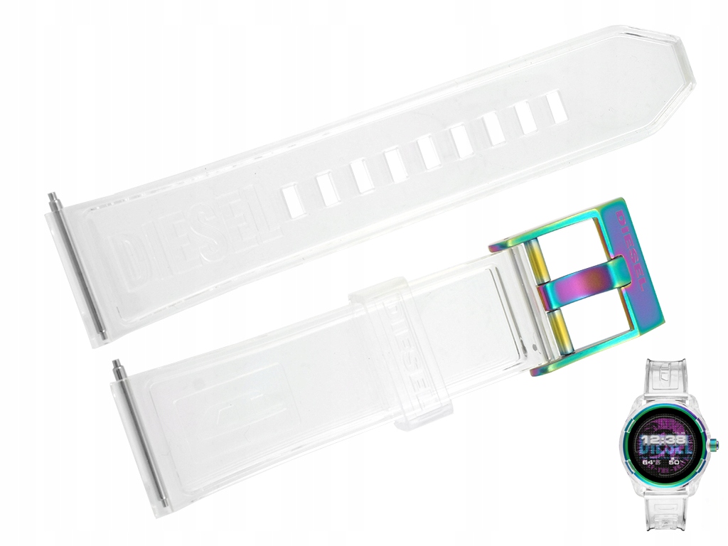 Pásek pro hodinky Diesel DZT2021 22 mm transparentní
