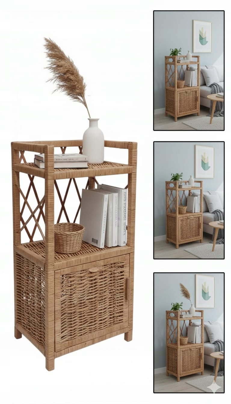 SZAFKA, PÓŁKA WIKLINOWA , ETAŻERKA 3 PÓŁKI EKO