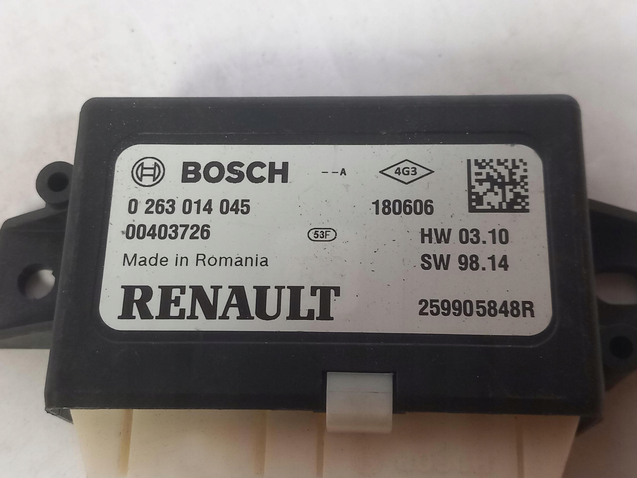 control unit module PDC RENAULT CLIO IV 259905848R 12-19