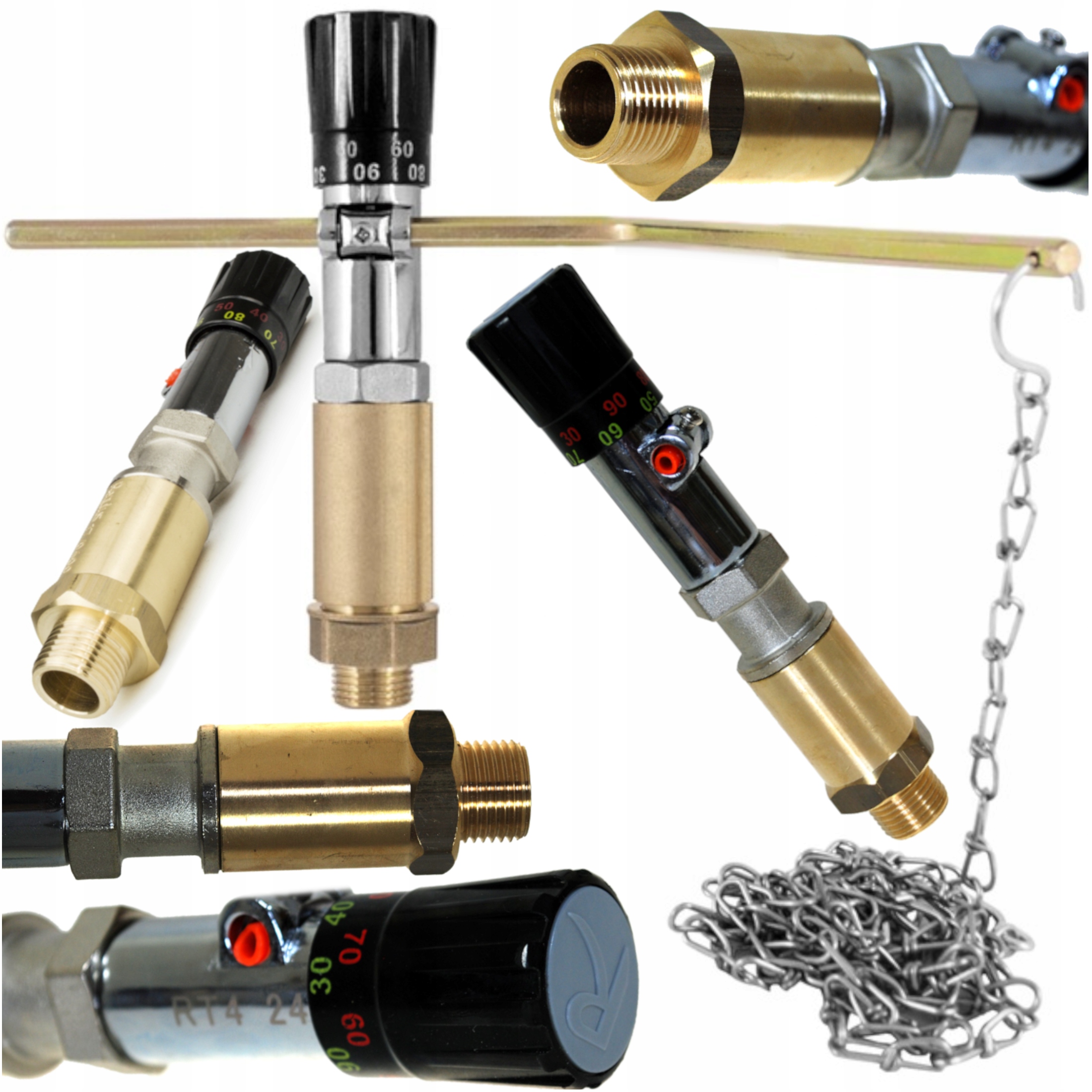 Měřič Tahu Pece Regulátor Krbového Tahu 1/2 Závit