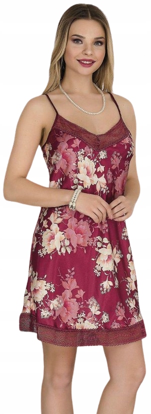 Saténová Košile S Krajkou Bordó Košile Ze Saténu Krajka S