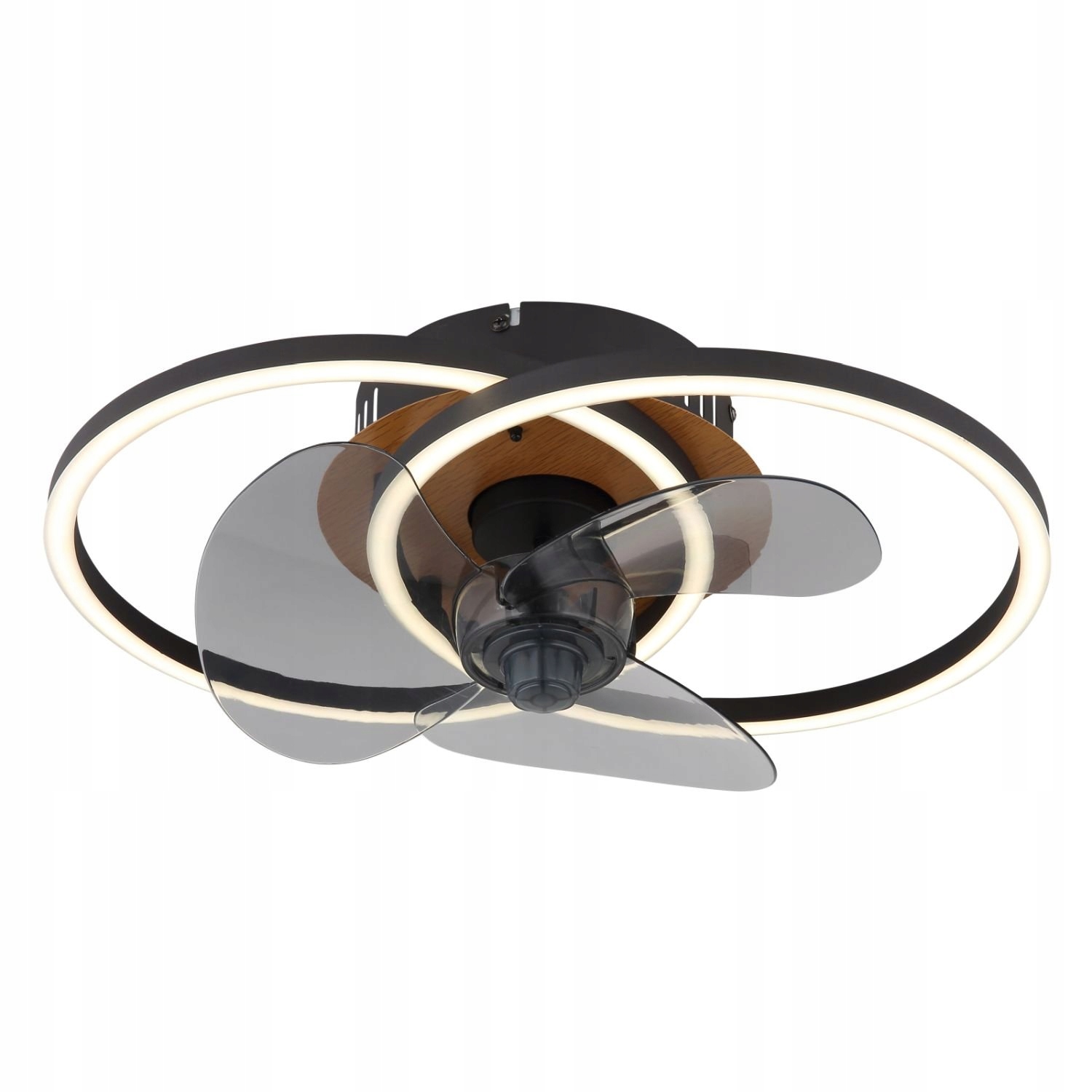 Stropný ventilátor s Led 24W Karen čierny, moderný diaľkový ovládač, stmievanie