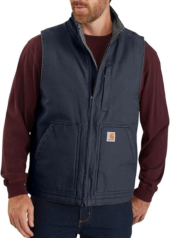 Carhartt Modrá Bavlněná Ležérní Vesta S Kapsami, Velikost 6F
