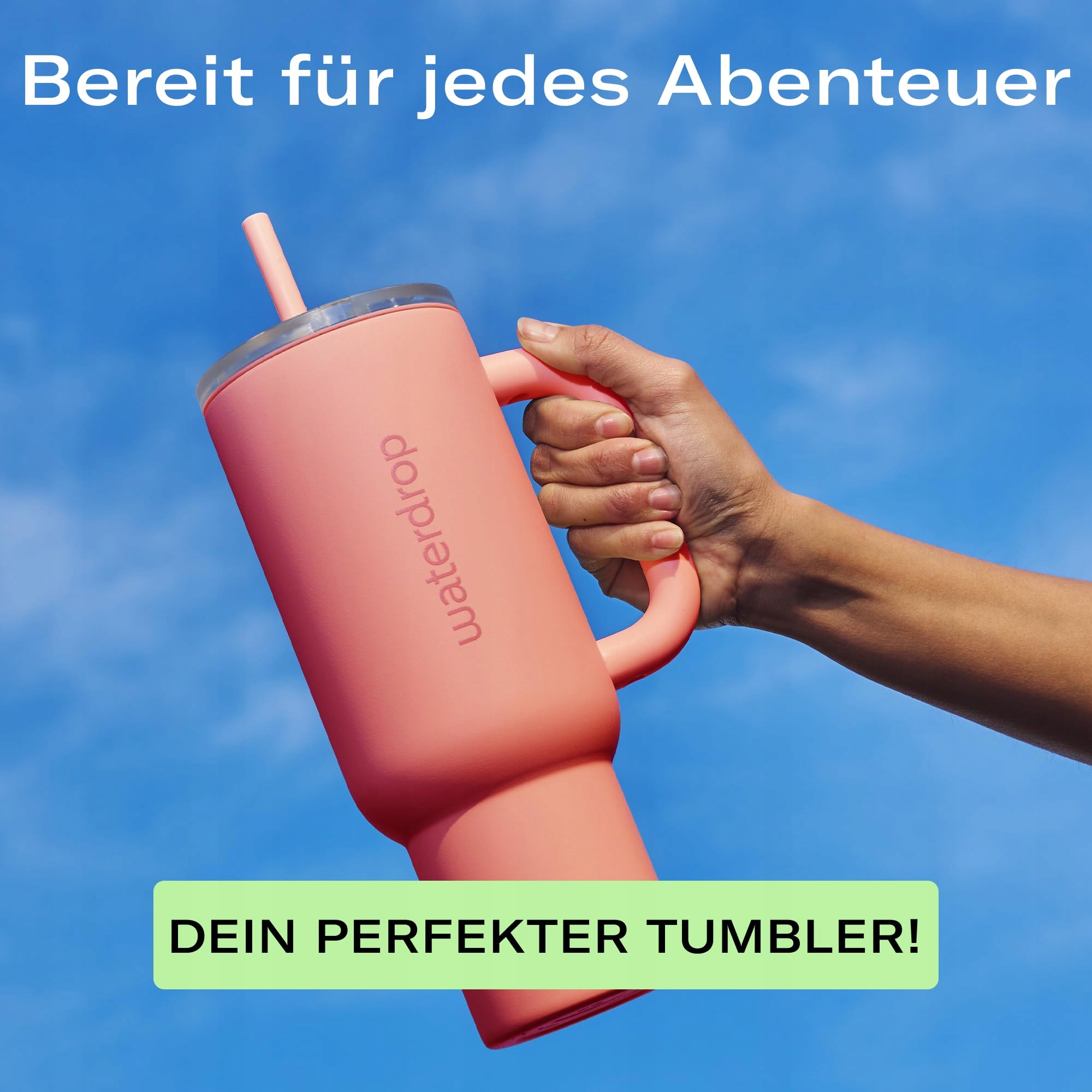 WATERDROP BUTELKA TERMICZNA ZE SŁOMKĄ 1,1L ZE STALI NIERDZEWNEJ — miniatura 2