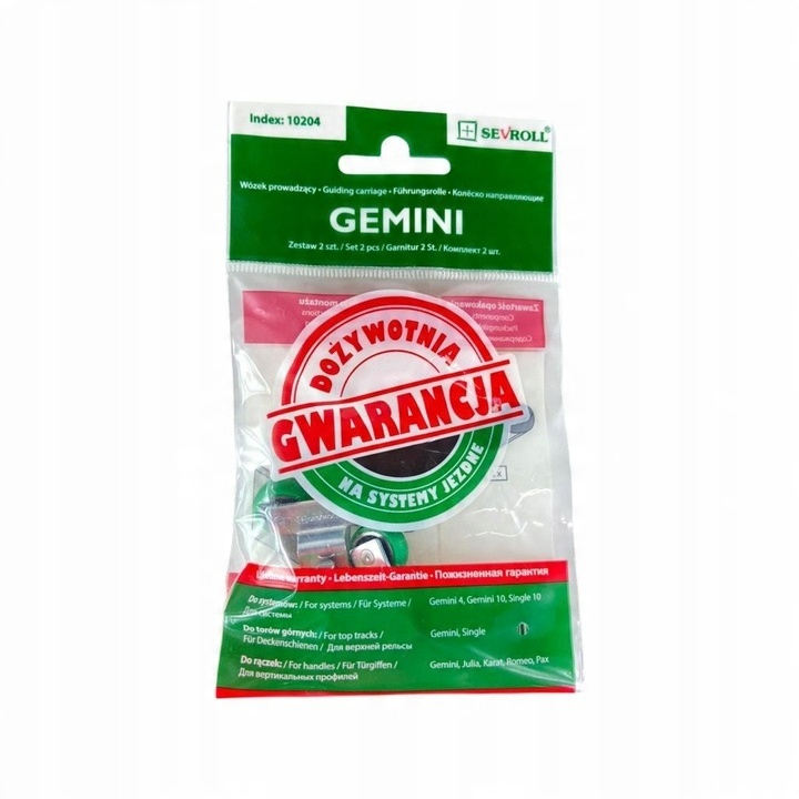 

Sevroll Wózek prowadzacy Gemini zestaw 2szt.