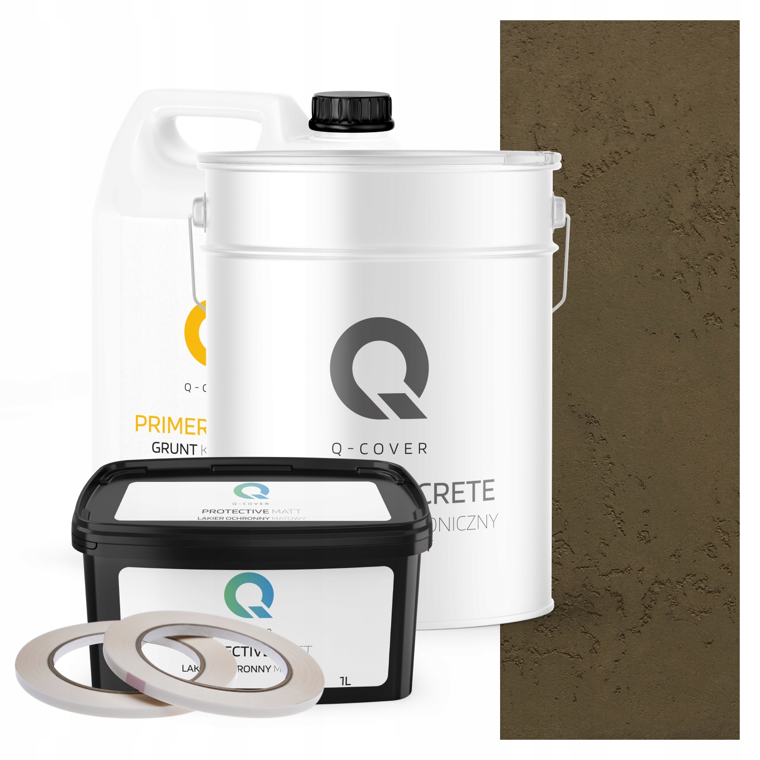 Vnitřní Architektonický Beton Khaki Set Tmavý F456 19 kg 10 m2