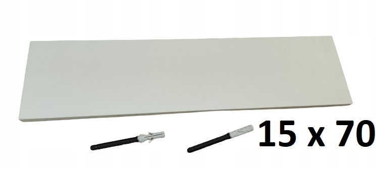 Półka samowisząca wisząca biała 70 x 15