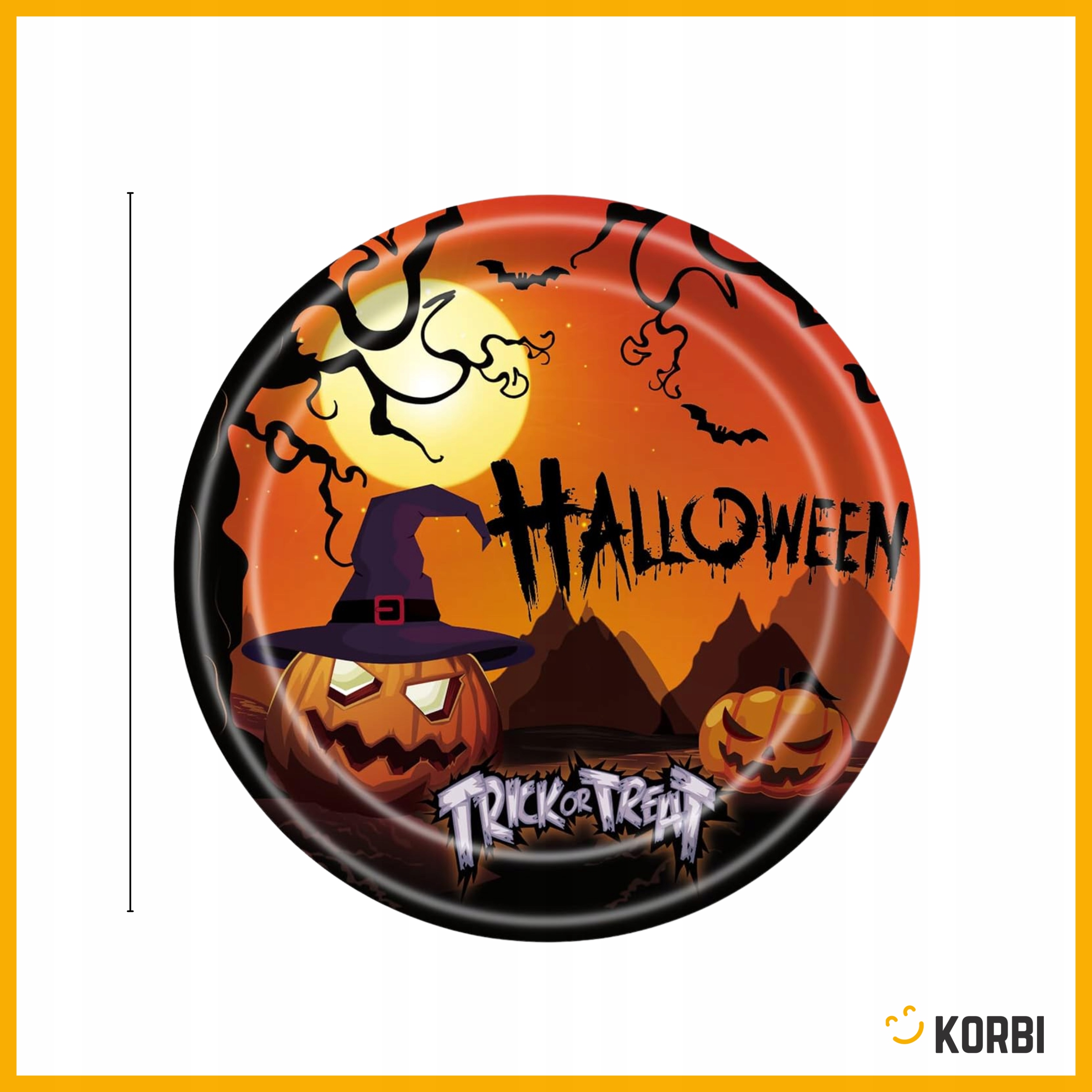HALLOWEENOWE TALERZYKI PAPIEROWE OZDOBNE DEKORACYJNE ZESTAW 24SZT WZ1 Marka Korbi