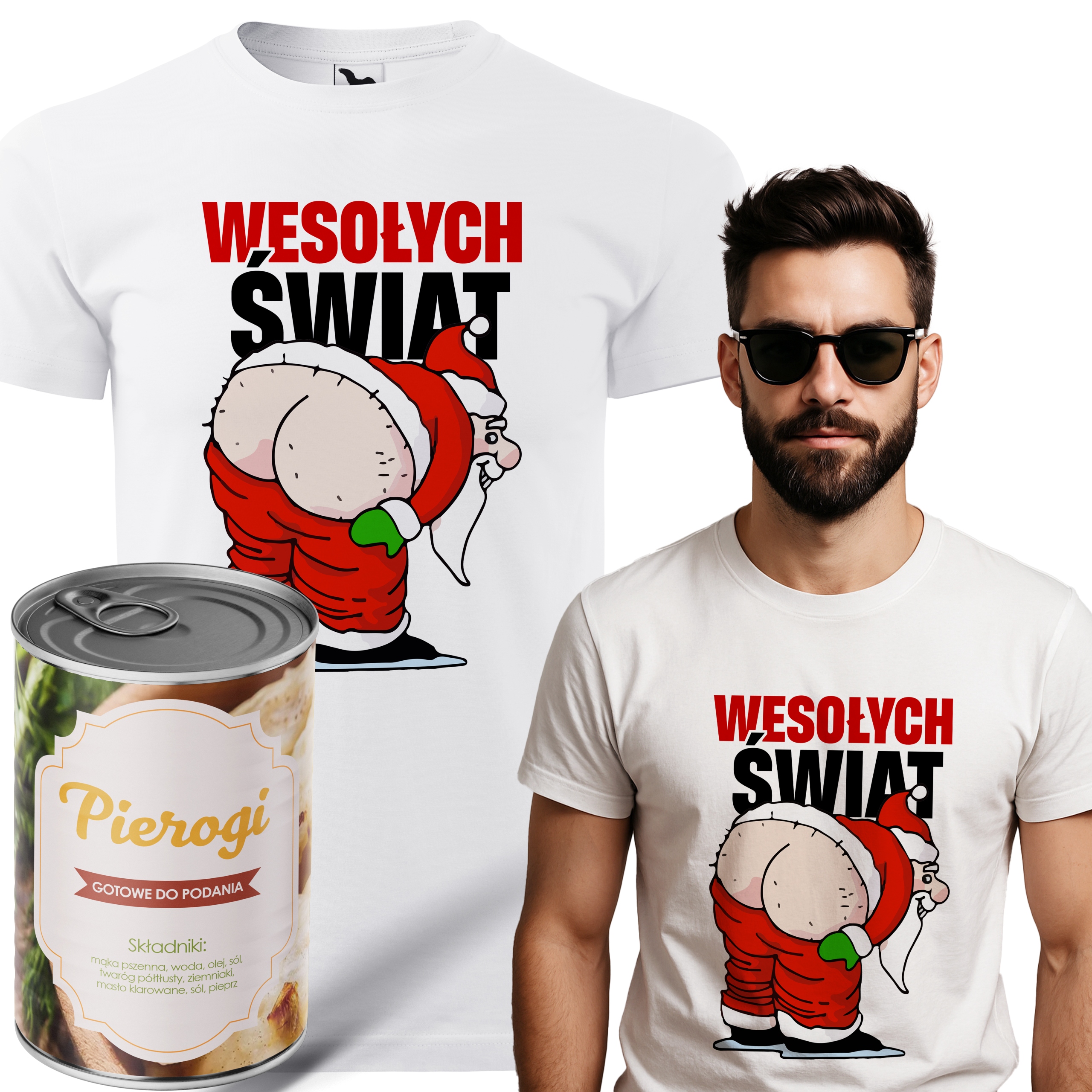 Pirohy Tričko V Plechovce Knedíků Bílý Vánoční Dárek Veselé Vánoce M