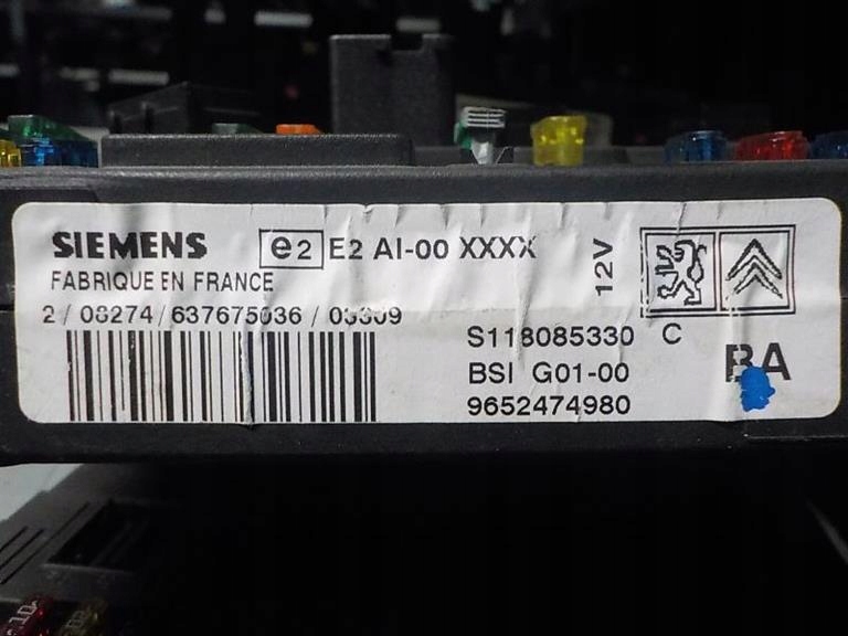 CITROEN modulo BSI UCH 9652474980 S118085330C