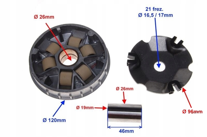 WARIATOR 4T PIAGGIO 125 150 XEVO x8 x9