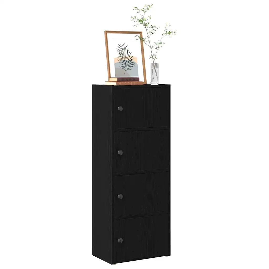 Knihovna černý dub 40x24x102 cm kompozitní dřevo Černý 860374