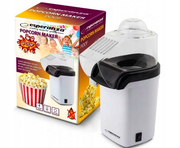URZĄDZENIE MASZYNKA DO POPCORNU BEZ TŁUSZCZU ZDROWA PRZEKĄSKA Stan opakowania oryginalne