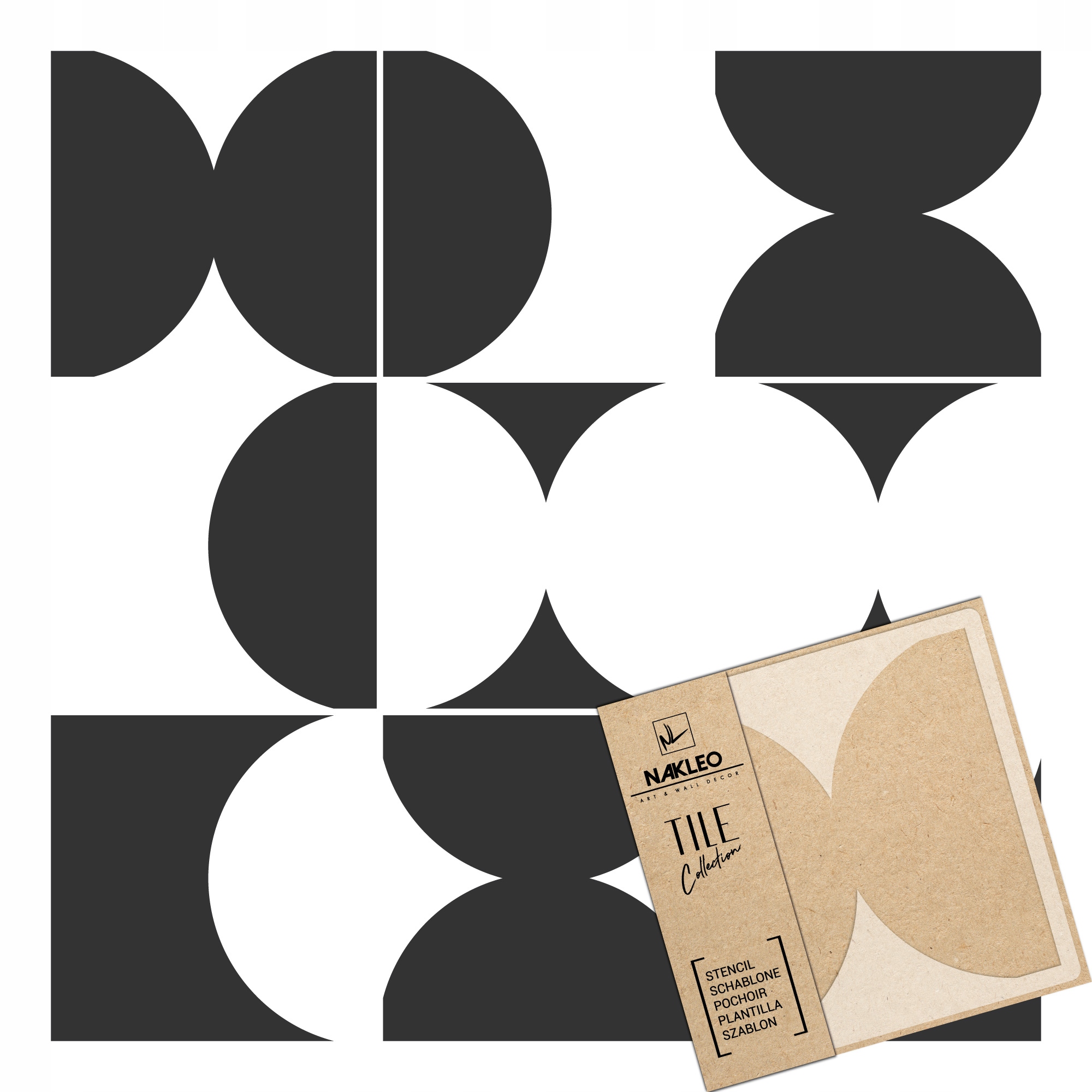 Malířská šablona Dlaždice Opakovaně Použitelný 60x60 cm Geometrický vzor Coria