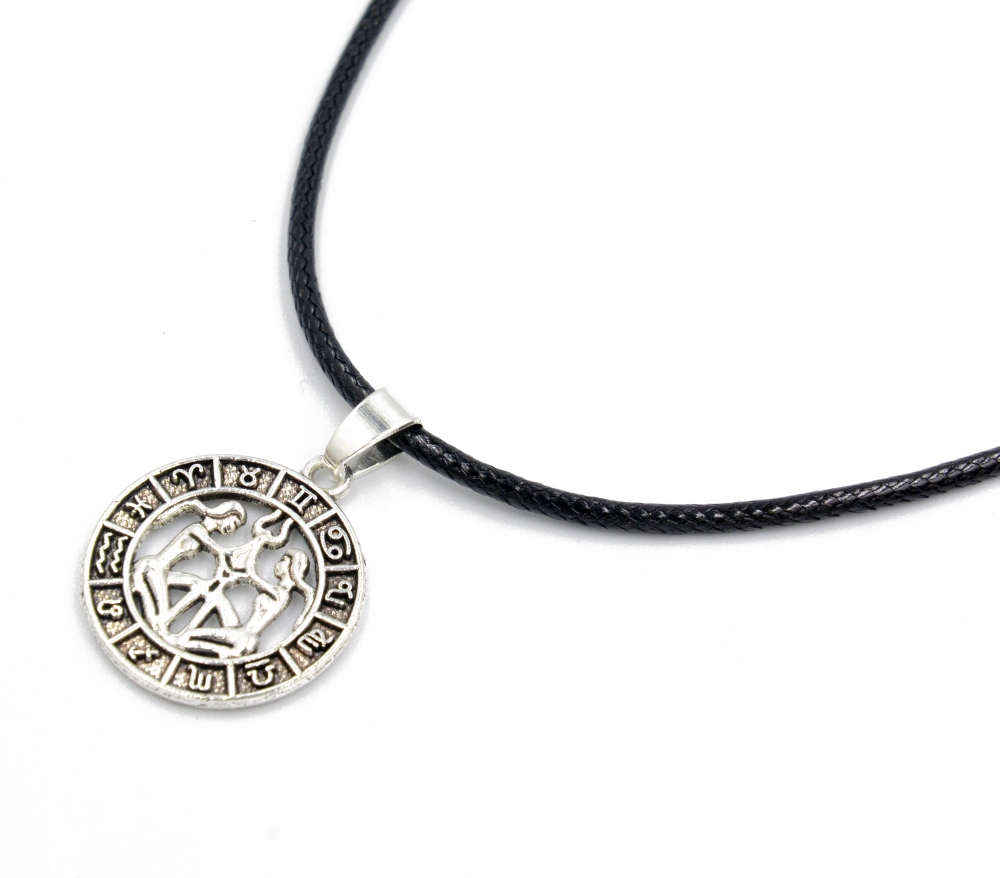 

Wisiorek zawieszka Znak Zodiaku Bliźnięta sznurek