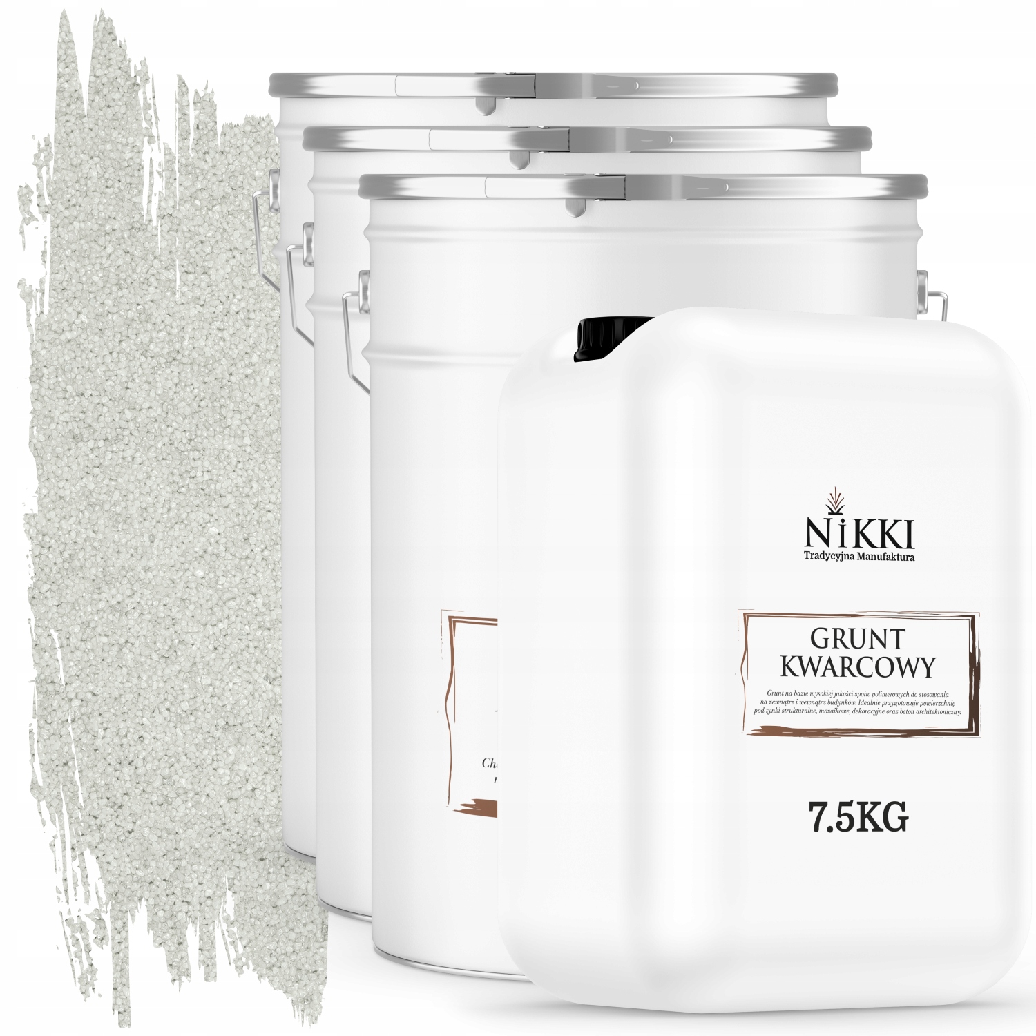 Mozaiková Omietka Živicová Farba Biela M01 Ozdobná 3x 25KG Základný Náter 7,5KG