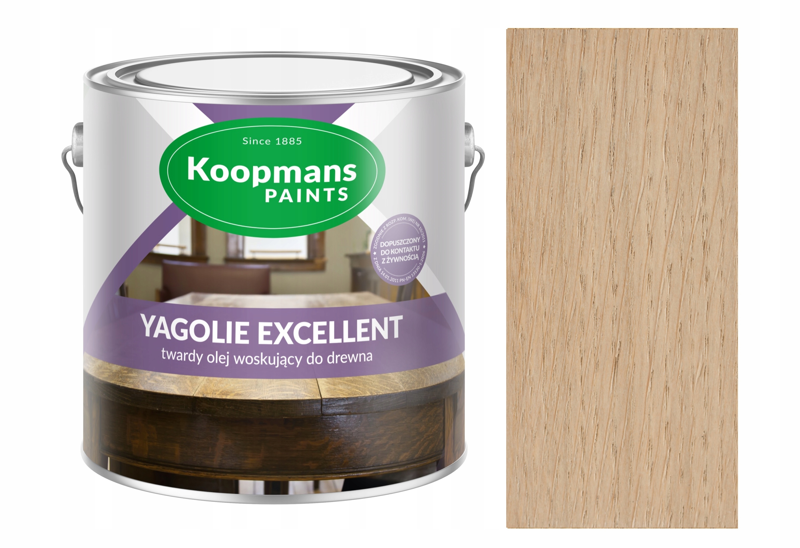 Koopmans Yagolie Vynikající Tvrdý Voskovací Olej 1L Efekt Surového Dřeva