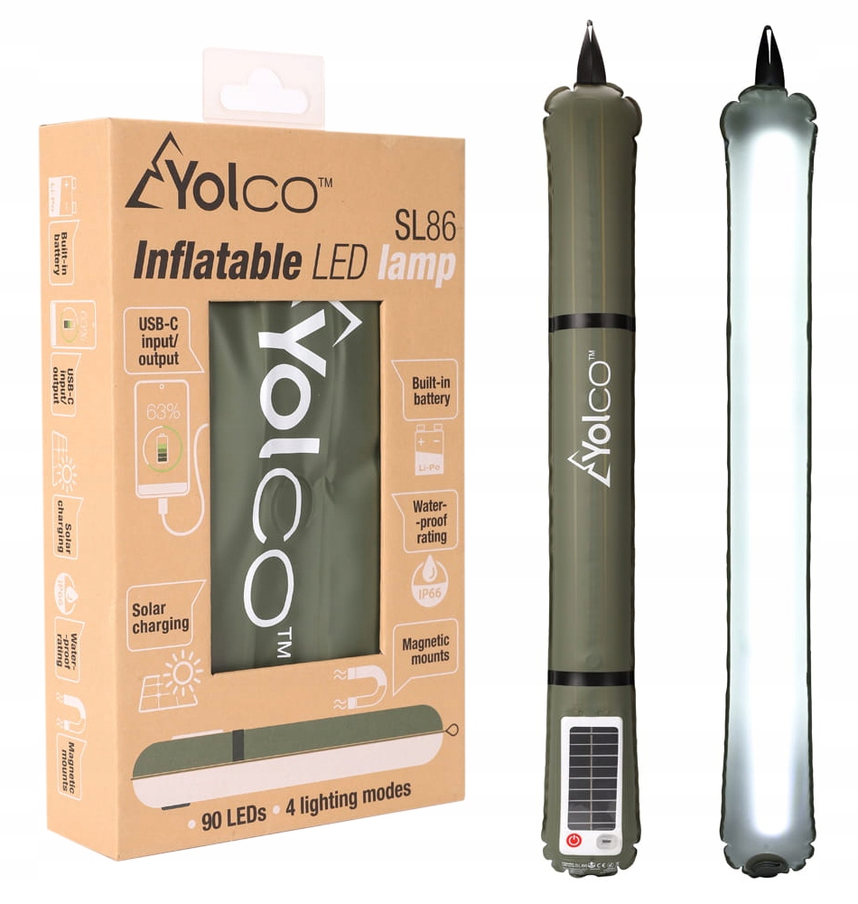 Nadmuchiwana dmuchana lampa Led Yolco SL86 4000 mAh Usb-c IP66 na kemping