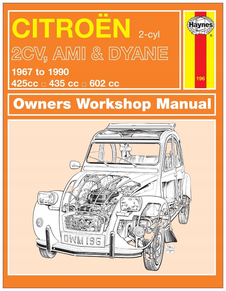 Citroen 2CV (1967-1990) instrukcja napraw i obsługi technicznej Haynes