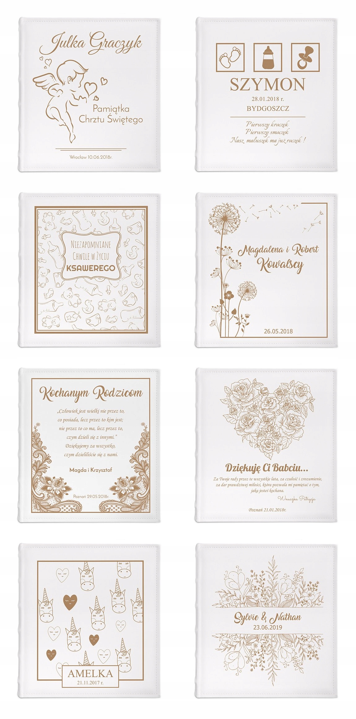 Duży Album na Zdjęcia z Grawerem Prezent dla Męża Żony Urodziny Rocznica Format zdjęć 9x13 10x15 13x18 15x21