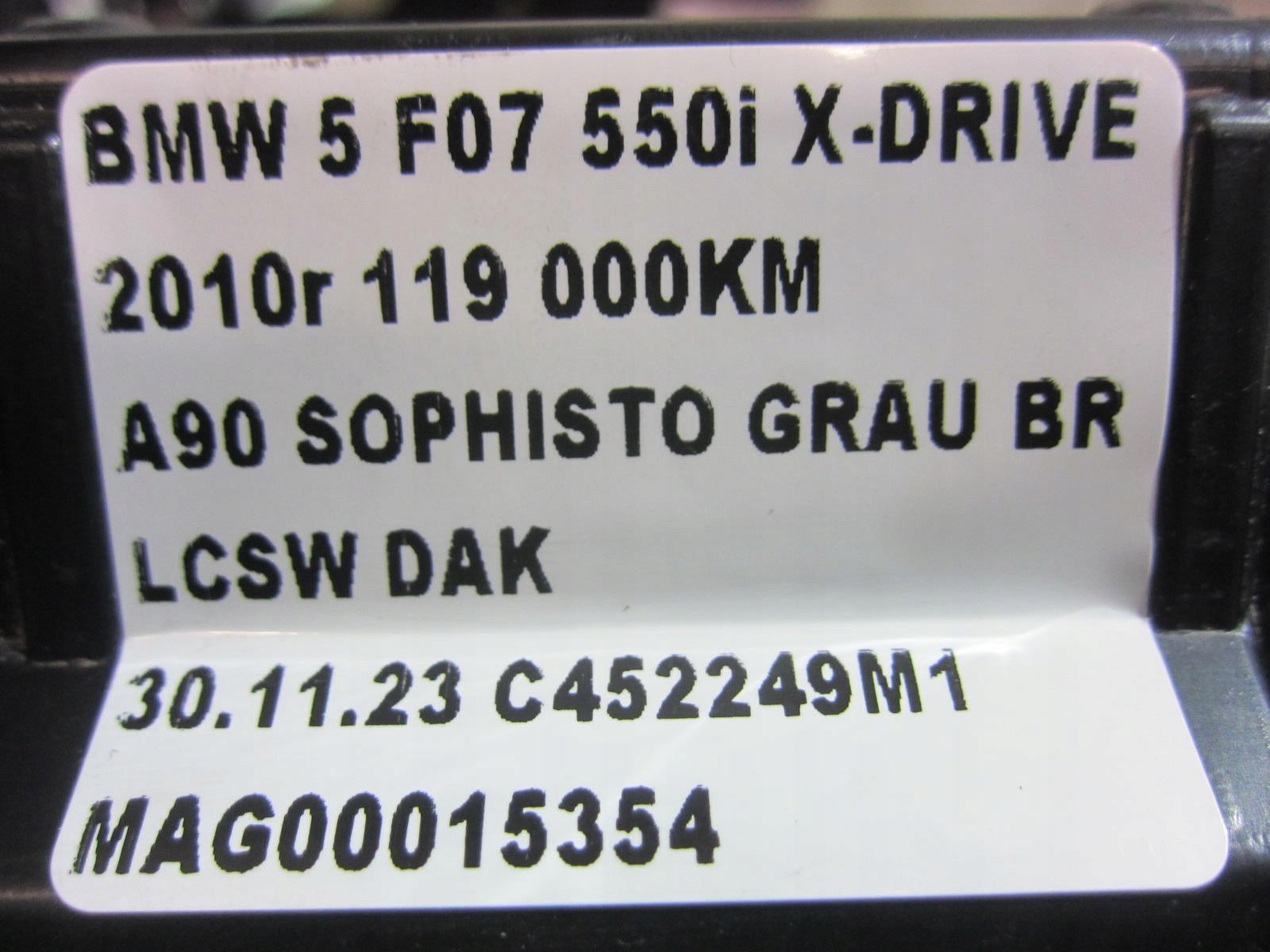 BMW GT F07 moulding MOCUJACA threshold left side support left 7201255 7201257
