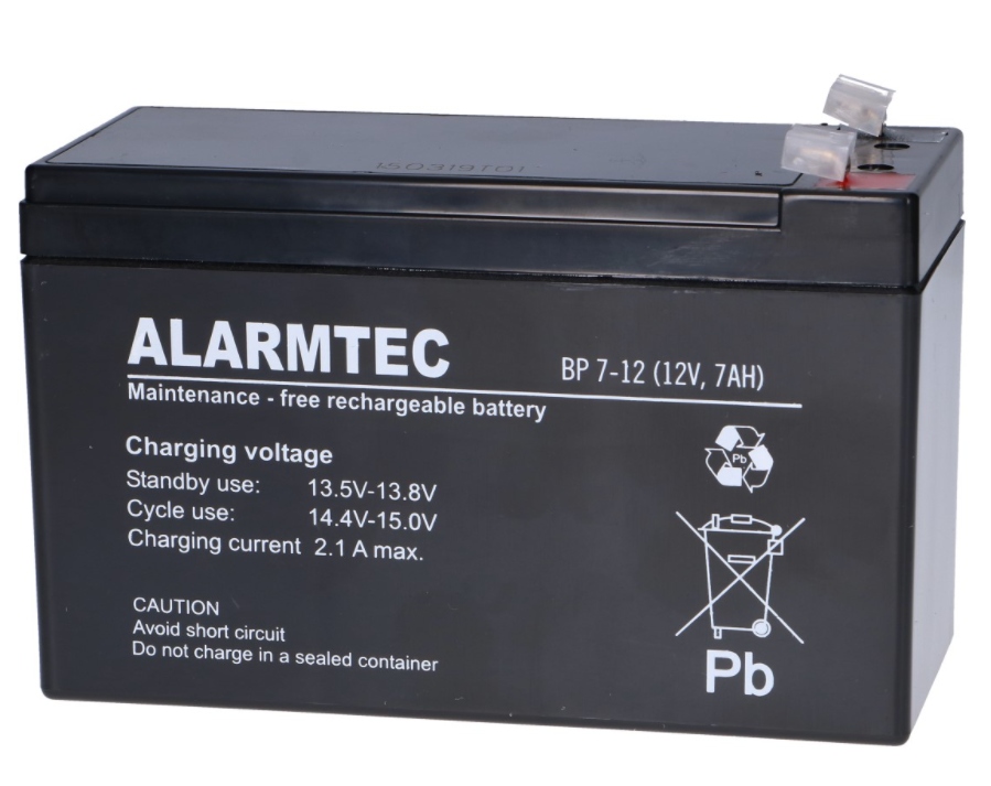 Akumulator ŻELOWY ALARMTEC BP 7-12 (12V 7Ah) do CENTRALI ALARMOWYCH UPS Producent Alarmtec