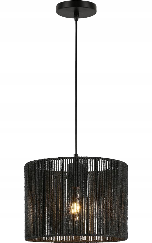 Lampa sufitowa wisząca Foresto, 1*E27, 40W, styl boho, czarna, Gtv
