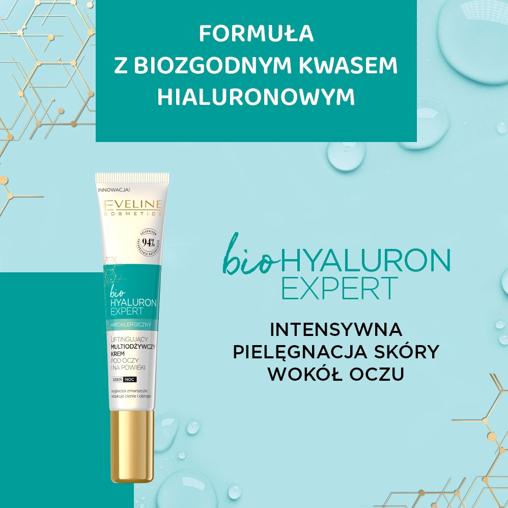 Eveline Cosmetics Bio Hyaluron krem pod oczy Stan opakowania oryginalne