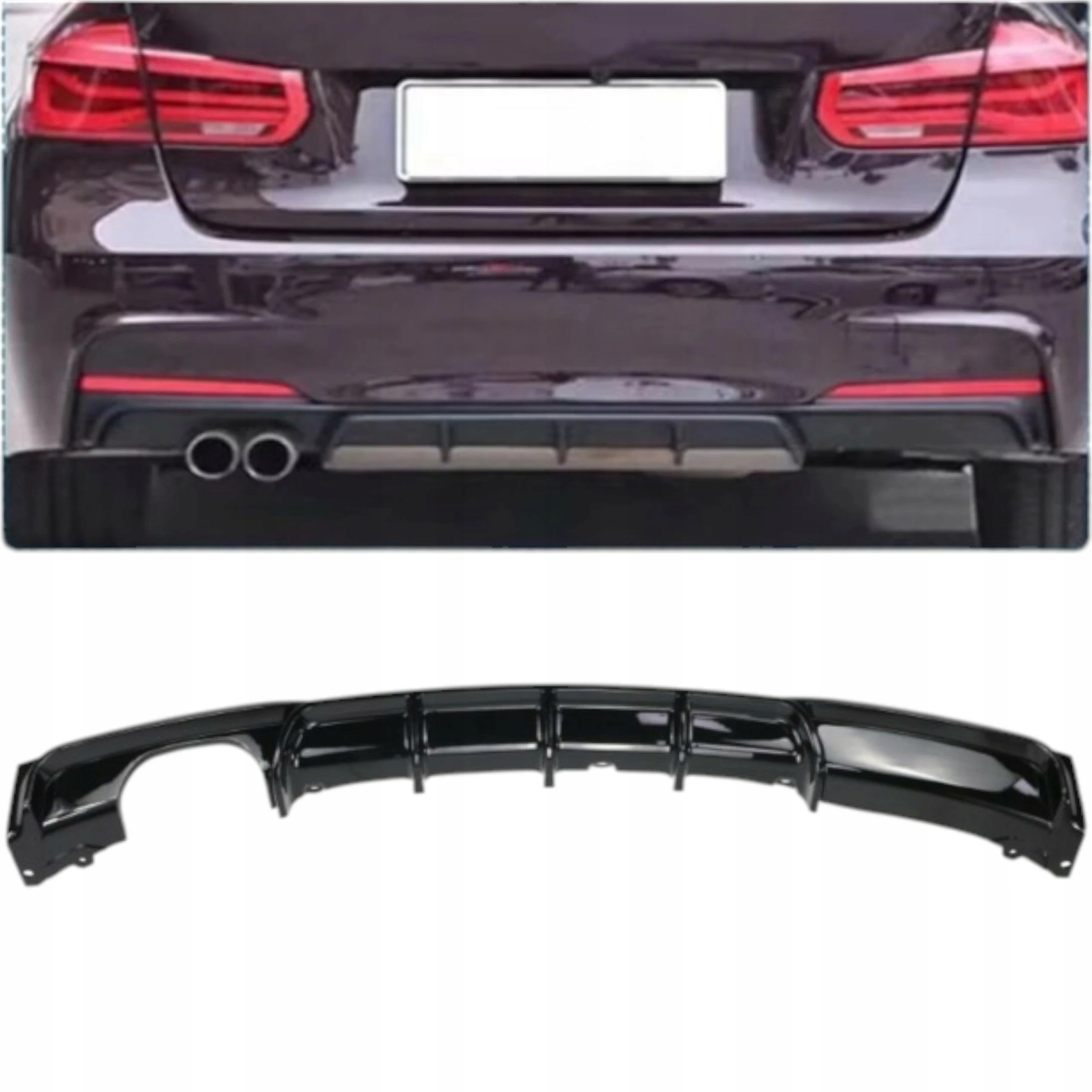 Bmw F30 F31 Difuzér Spoiler Příslušenství Dvoutrubka 320 Válce Dvojitý Výfuk