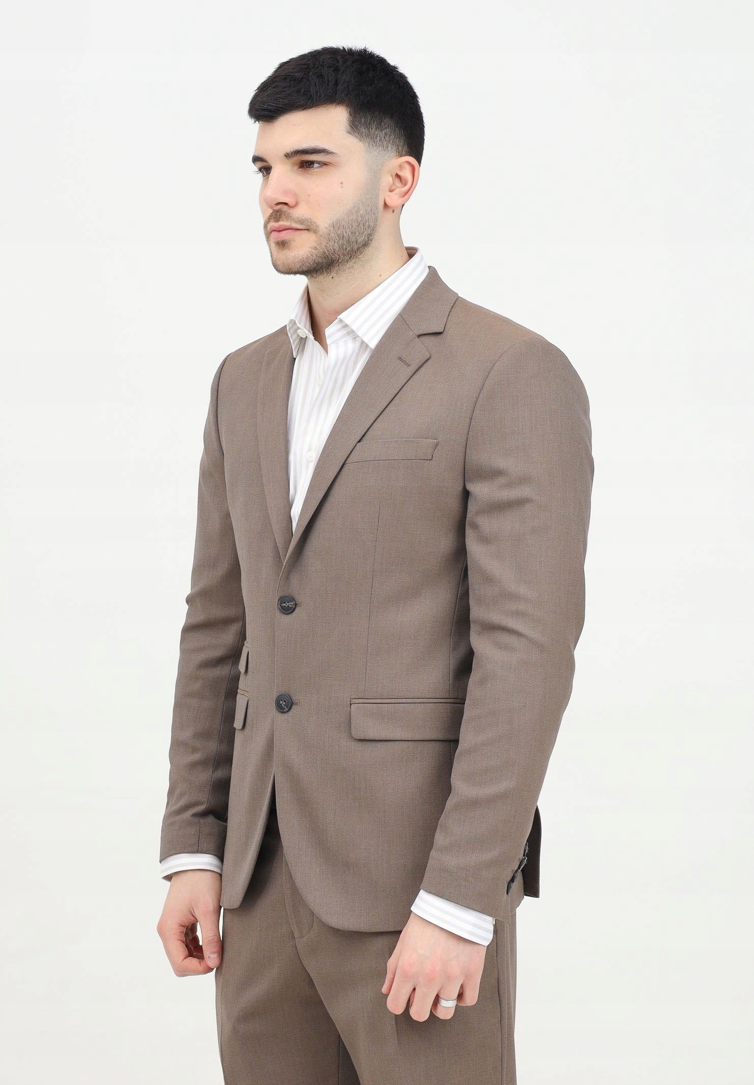 Selected Homme Pánské Sako Slim Hnědé S Kapsami 94 7CA