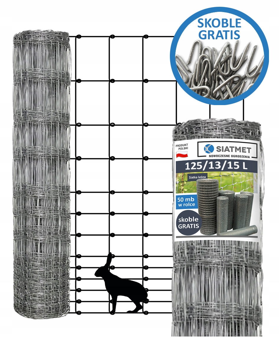 Siatka ogrodzeniowa leśna 125/13/15 L 50 m