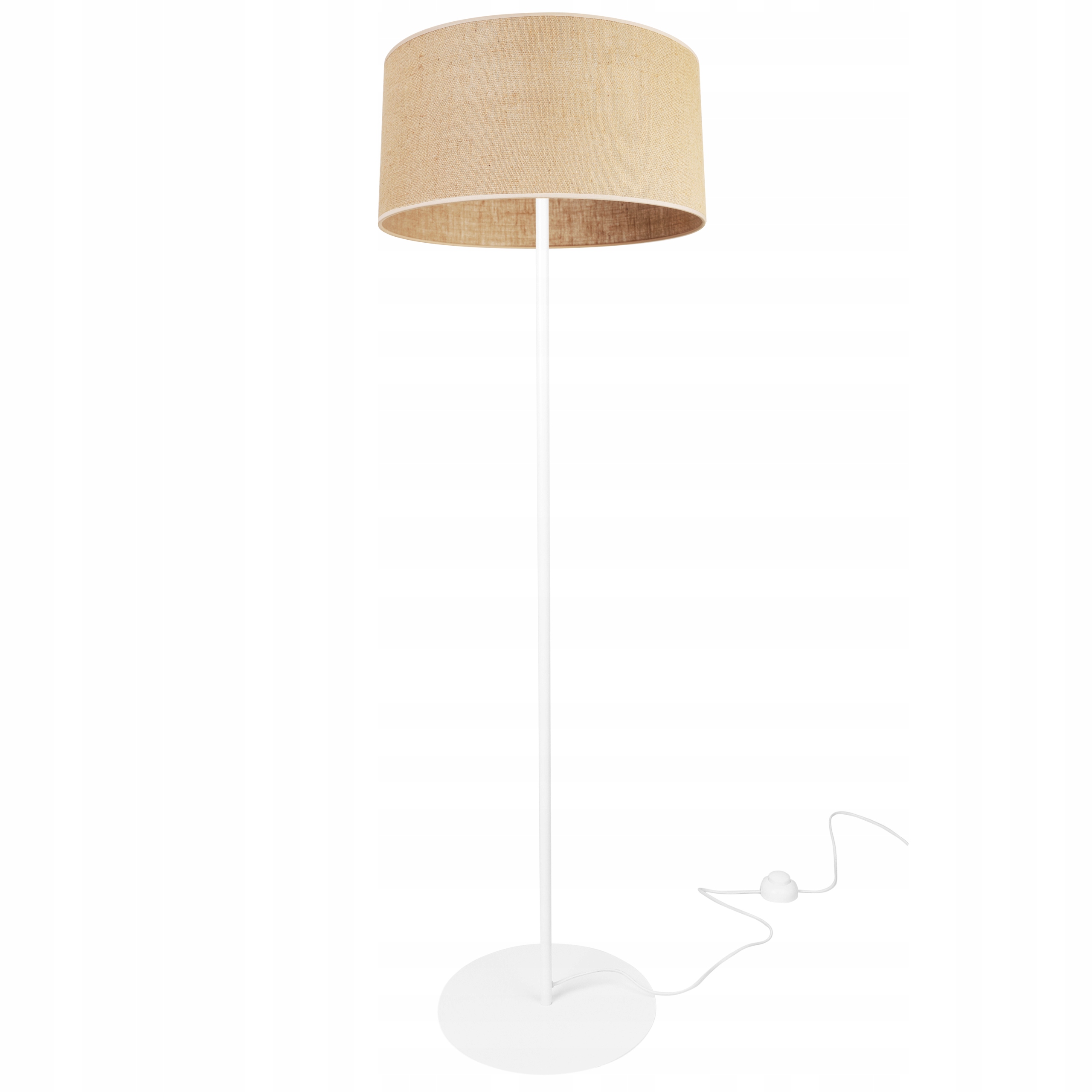 LAMPA PODŁOGOWA STOJĄCA METAL ABAŻUR 40CM Długość/wysokość 153 cm
