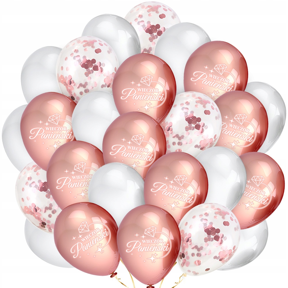 

Balony Na Wieczór Panieński Konfetti Zestaw 25szt