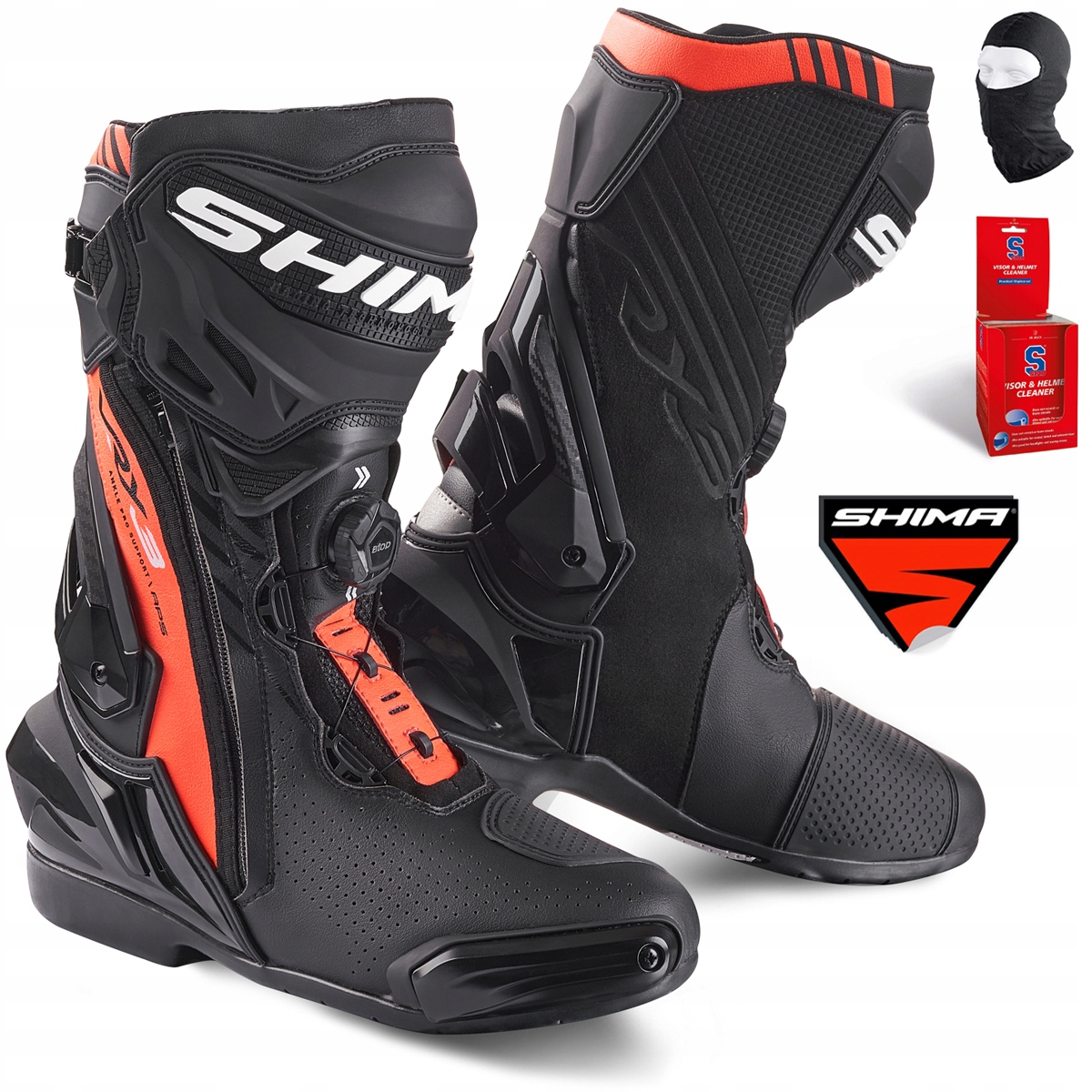 Motocyklové Topánky Shima VRX-3 Red Fluo Športové Dlhé „atop“ Darčeky