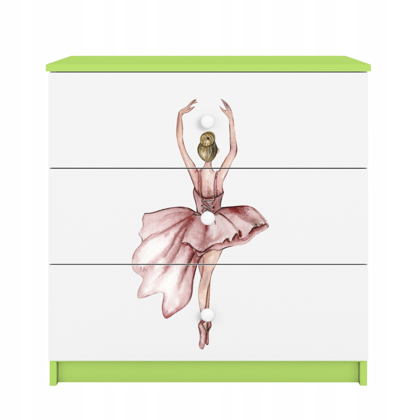 Komoda Babydreams zelená grafika Tanečnice 80 cm