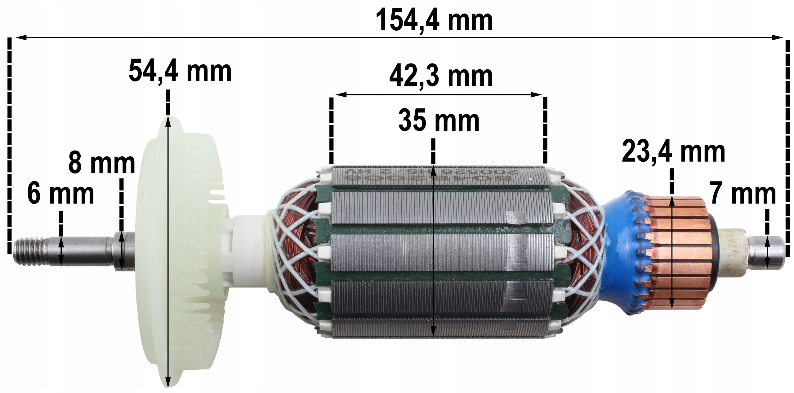 Wirnik szlifierki DO BOSCH GWS850CE GWS850C 1 604 010 667 szczotki łożyska Rodzaj wirnik