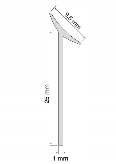 LISTWA USZCZELNIAJĄCA Przyblatowa RÓŻNE KOLORY Głębokość 9 mm