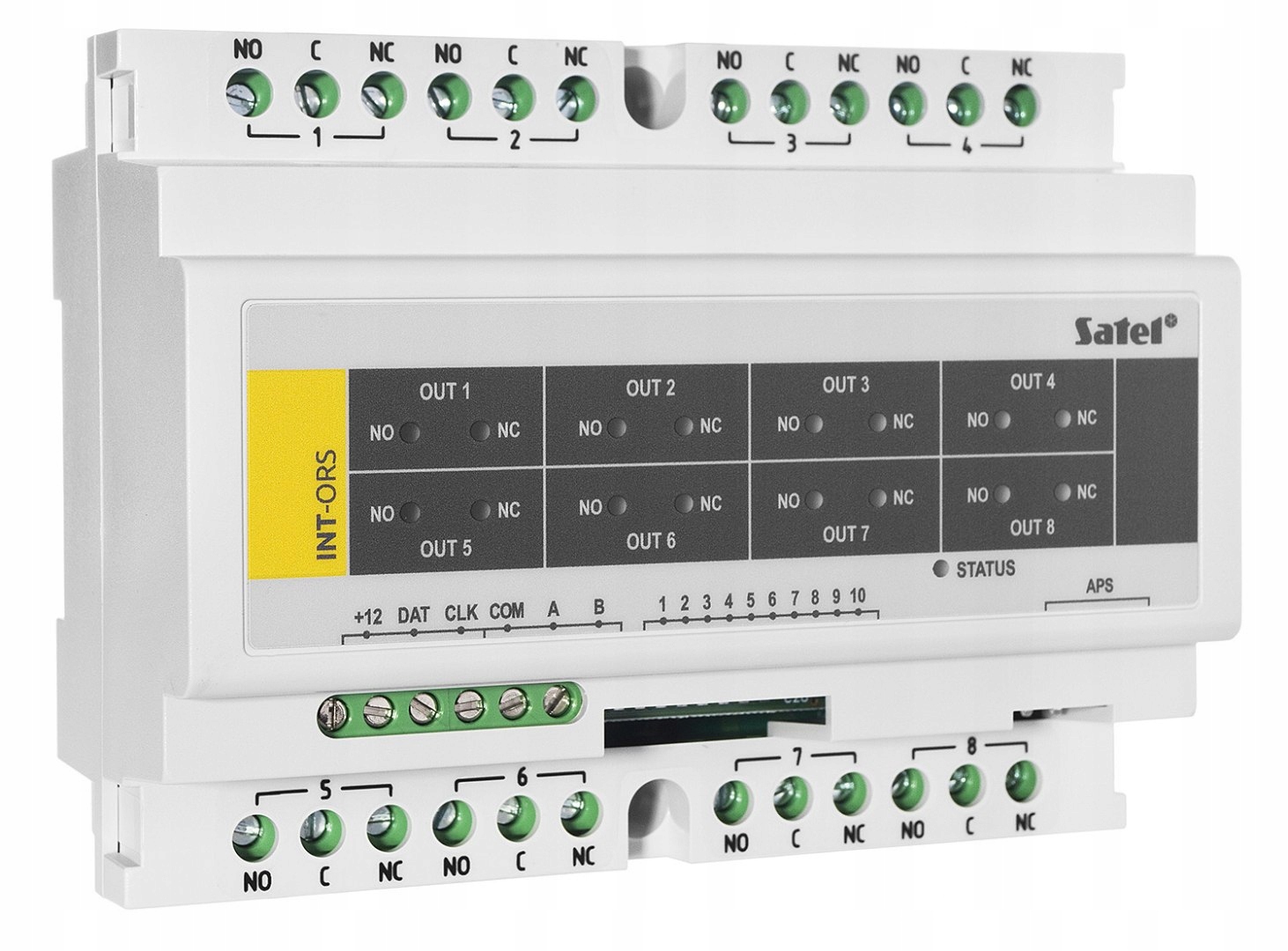 Ekspander 8 wyjść przekaźnikowych na szynę DIN