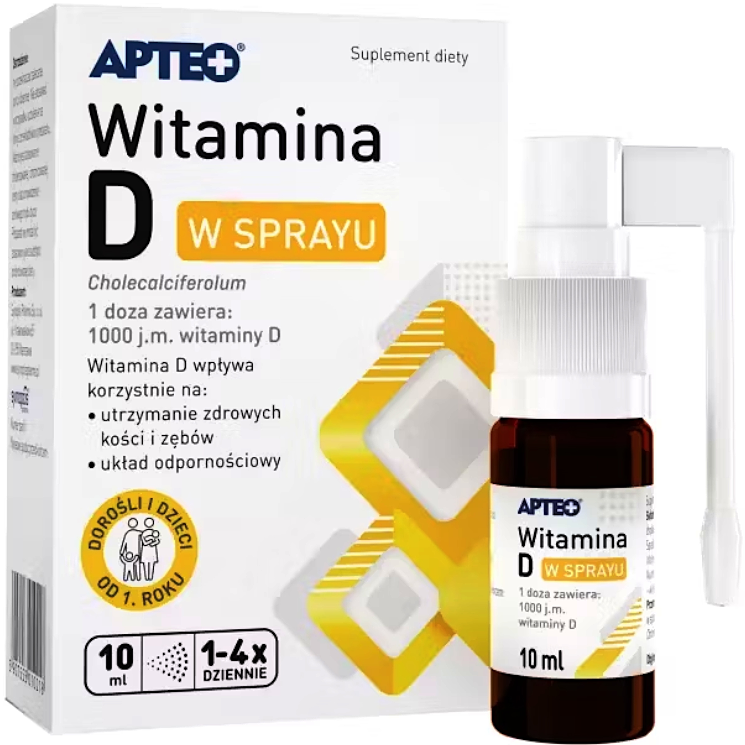 APTEO Witamina D w sprayu 1000 j.m 10 ml