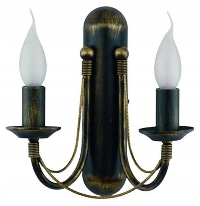 Nástenné svietidlo do domácnosti Nástenné svietidlo Ares čierne zlaté 2xE14