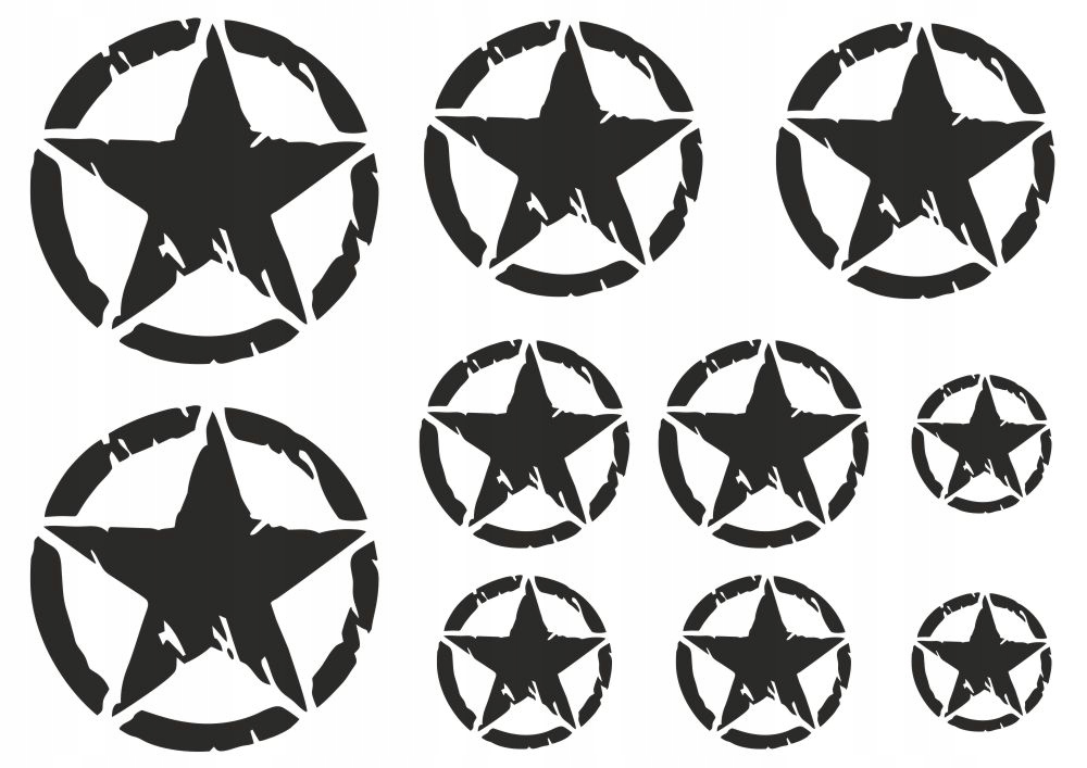 Naklejka na samochód Gwiazda Us Army Jeep 4x4