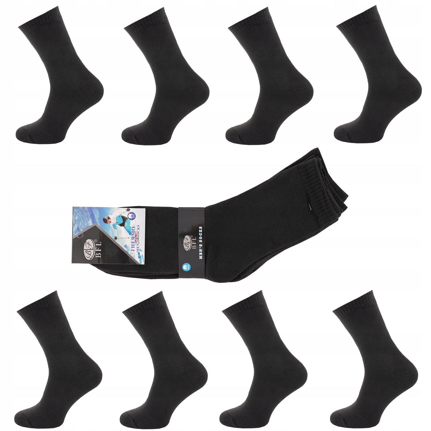

8x Skarpety Ciepłe Gruba Bawełna Termo 40-43