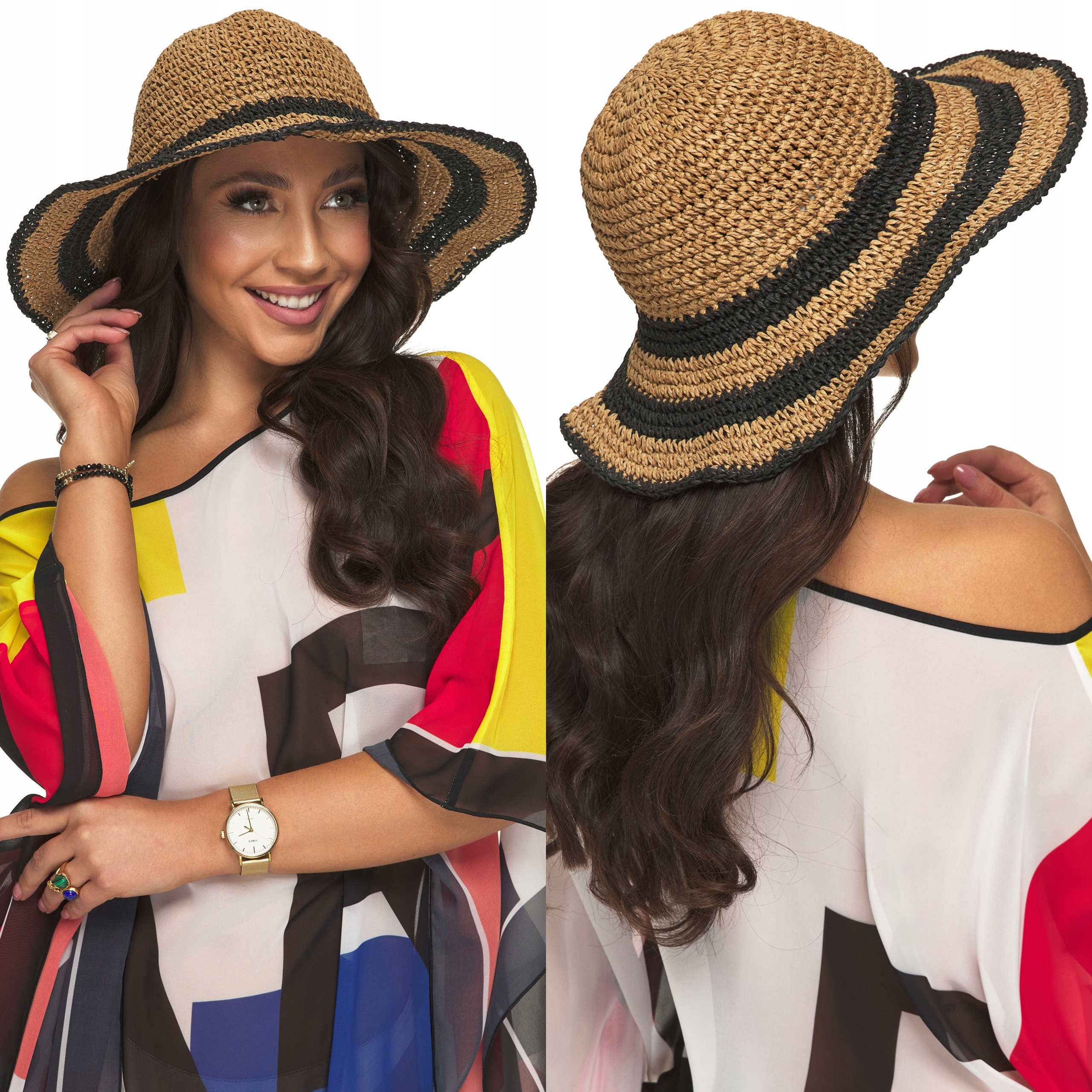 

Kapelusz Bucket Hat Słomkowy Eko Słomka beżowy