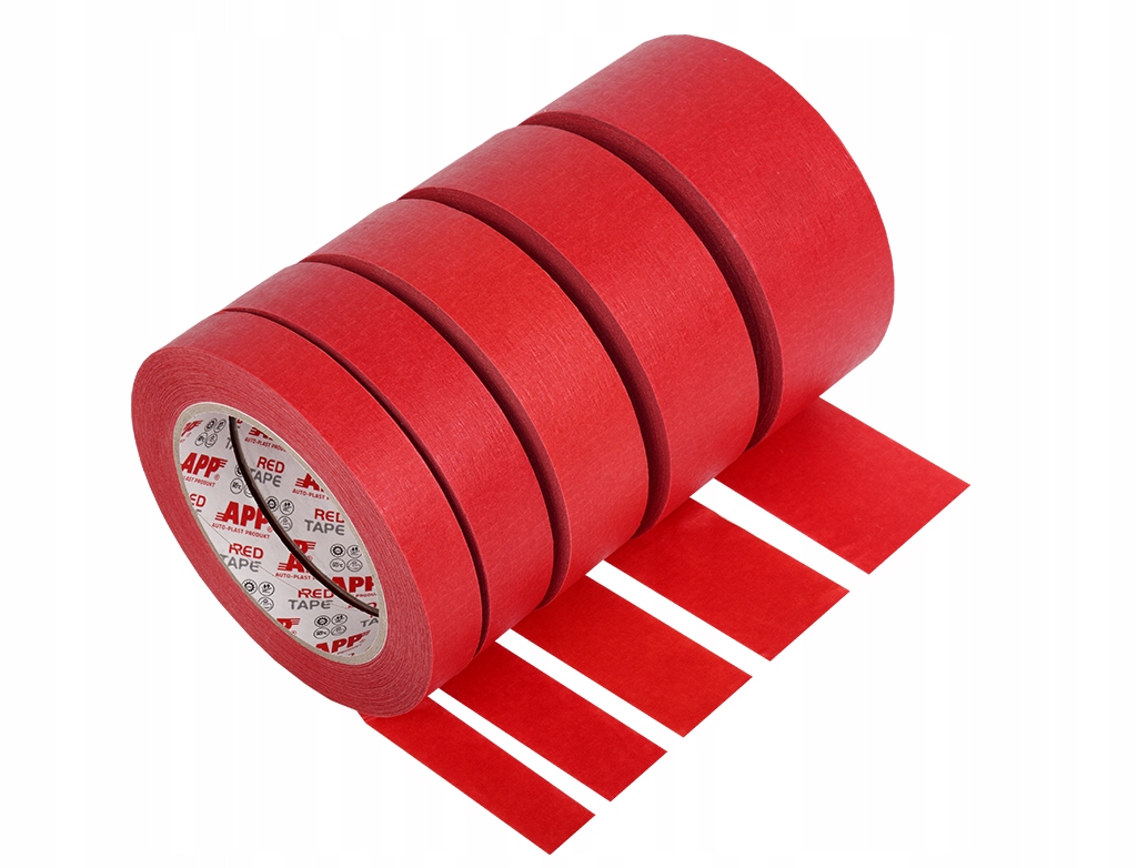 Taśma maskująca wodoodporna Red Tape Czerwona 24 mm x 45 m |110°C App
